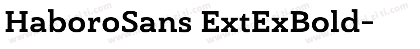HaboroSans ExtExBold字体转换